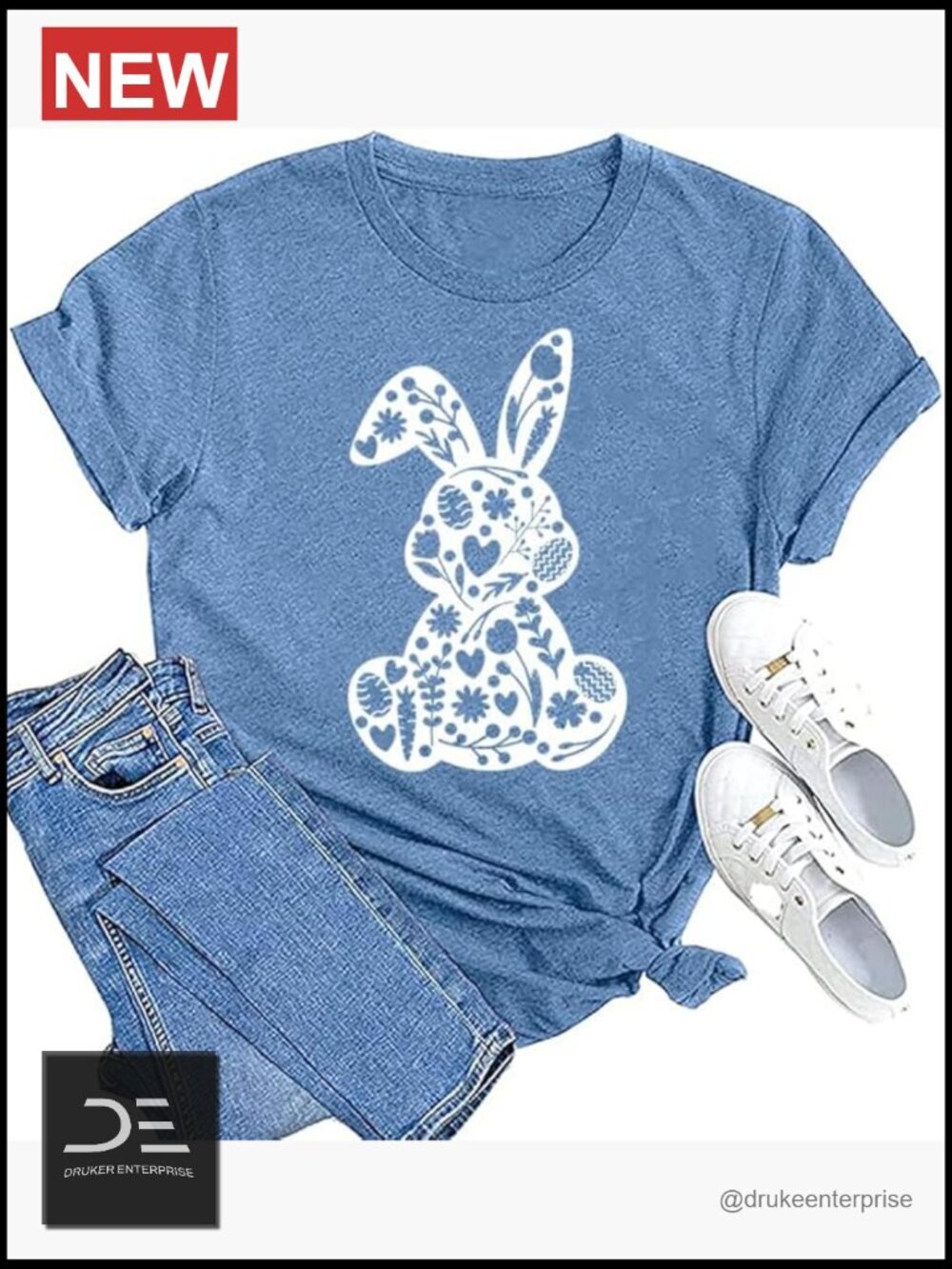 Crew Neck Short Sleeve Cotton Blend Graphic Tee for Women